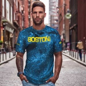 INKnBURN Boston Skyline Blue Tee